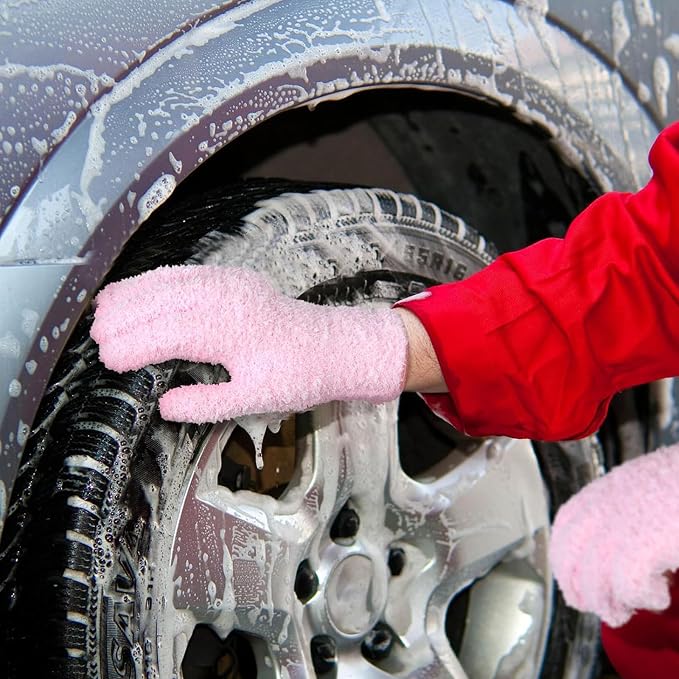 Bencailor 6 Pairs Microfiber Dusting Gloves, Dusting Cleaning Gloves Microfiber - Image 4