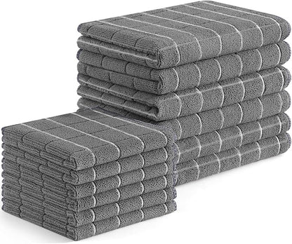 Homaxy Microfiber Kitchen Towels and Dishcloths Set, 12 Pack Soft and Absorbent by Homaxy