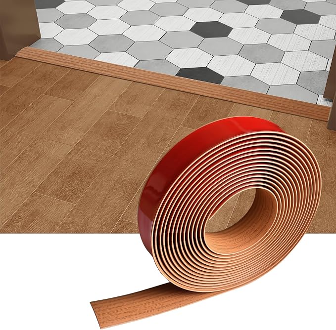 Floor/Door Flat Transition Strip & Self-Adhesive Vinyl Edge Trim by HJHUAJ