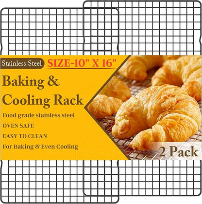 2PCS Cooling Racks for Cooking and Baking by QukakaHomeCare