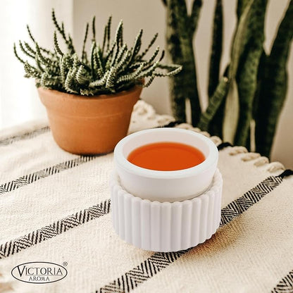 Ceramic Wax Melt Warmer with 1 pc Silicone Dish Candle Warmer - Image 6
