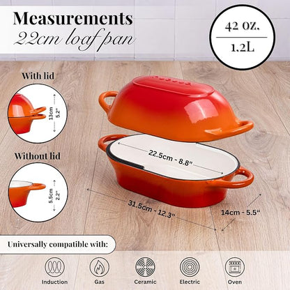 Dutch Oven For Sourdough Bread Baking – Enamelled Cast Iron Bread Loaf Pot – - Image 2