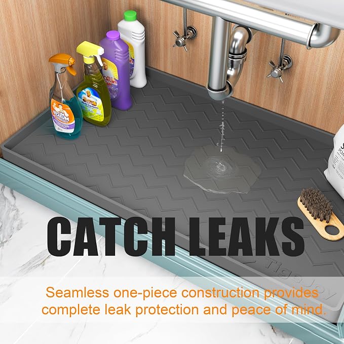TigeJoy 34" x 19" Under Sink Mats - Image 5