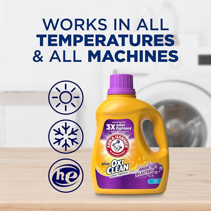 ARM & HAMMER Plus OxiClean Odor Blasters Fresh Burst, 77 Loads Liquid Laundry - Image 9