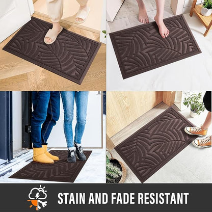 Front Door Mat, Absorbent Resist Dirt Welcome Door Mat Indoor Outdoor, - Image 5