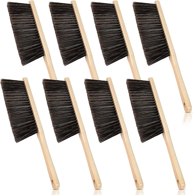 Tioncy 8 Pieces Wooden Dust Brush Bulk Hand Broom Bench Soft Bristle Cleaning by Tioncy
