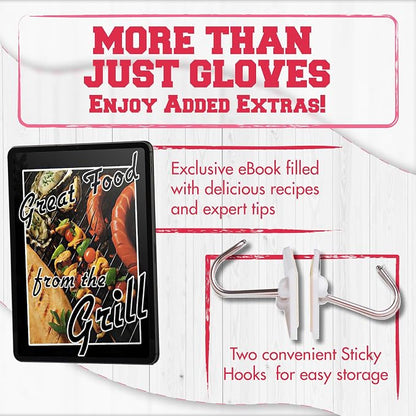 KITCHEN PERFECTION XL Silicone Smoker Oven Gloves - Image 6