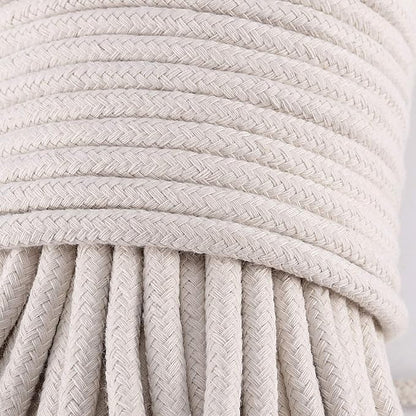 328 Feet 1/4 Inch White Natural Cotton Rope, Cotton Clothesline Rope, - Image 4