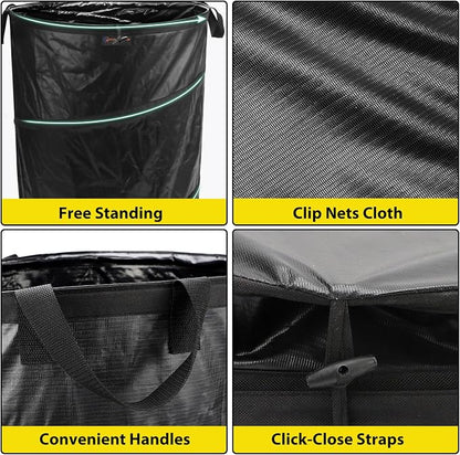 YUDI & GARDEN 45 Gallon Collapsible Garden Bag｜Collapsible Trash Can｜Camping - Image 6