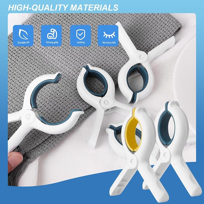 Extra LargeTowel Clips for Beach Chairs 3 Pack, 3.7 Inch Beach Towel Clips - Image 6
