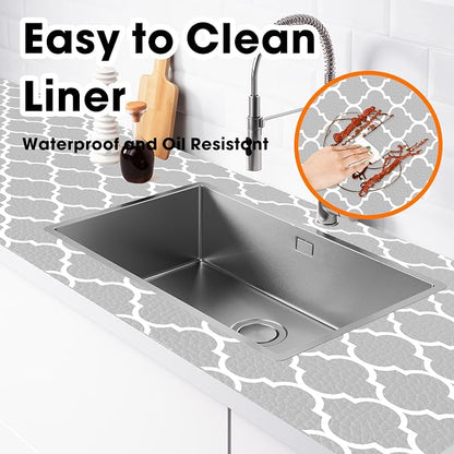 Drawer and Shelf Liner for Kitchen Cabinets Non-Adhesive, Non-Slip Cabinet - Image 3