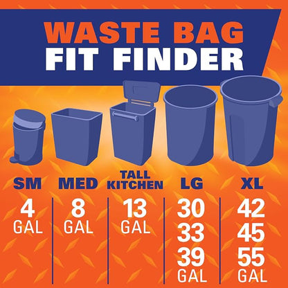 Hefty Strong White 13 Gallon Trash Bags - Image 8