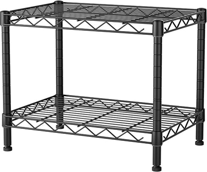 SINGAYE 2 Small Shelves Kitchen Storage Shelf Wire Shelving Unit Metal Shelf by SINGAYE