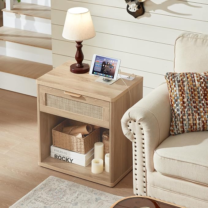 LEYAOYAO Rattan Nightstand - Image 4