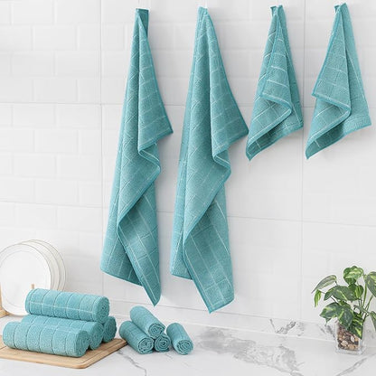 Homaxy Microfiber Kitchen Towels and Dishcloths Set, 12 Pack Soft and Absorbent - Image 8