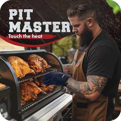 KITCHEN PERFECTION S Silicone Smoker Oven Gloves -Extreme Heat Resistant BBQ - Image 3