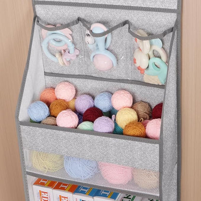 Univivi 6-Shelf Over Door Hanging Organizer Fabric Baby Door Storage - Image 4
