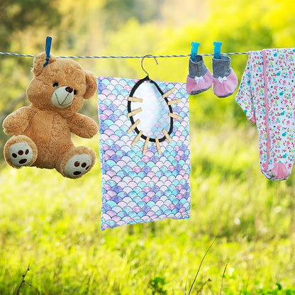 2 Pcs Summer Clothes Pin Bag Mermaids Clothespin Bag Holder Clothespin Holder - Image 6