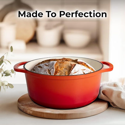 Zulay Kitchen 5 Quart Enameled Cast Iron Dutch Oven Pot - Image 7