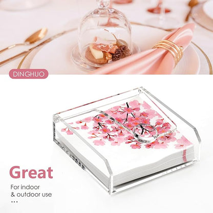DINGHUO Acrylic Napkin Holder for Table, Flat Kitchen Paper Hand Napkin - Image 7