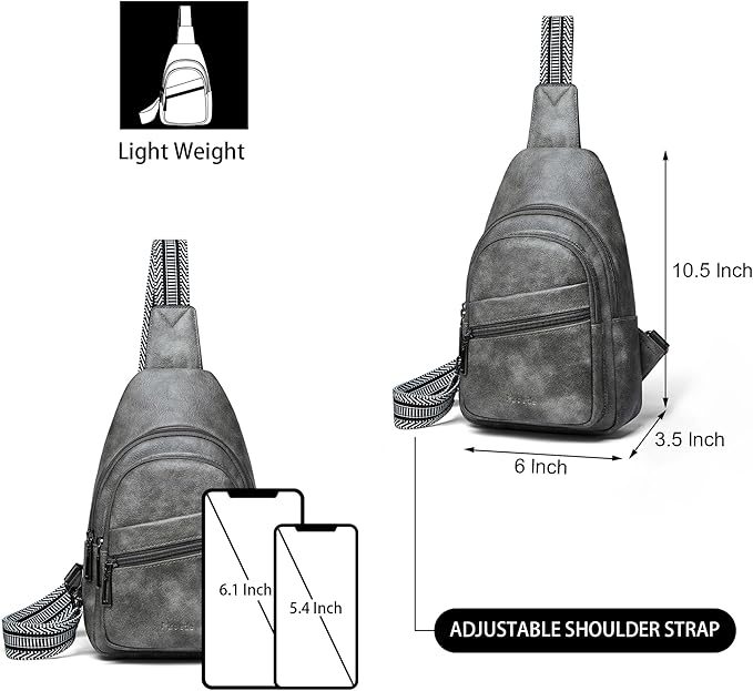 Sling Bag Crossbody Bags for Women Small Cross Body Bag Fanny Packs Chest Sling Purse for Daily Travel Leisure Sport