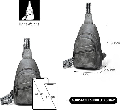 Sling Bag Crossbody Bags for Women Small Cross Body Bag Fanny Packs Chest Sling Purse for Daily Travel Leisure Sport