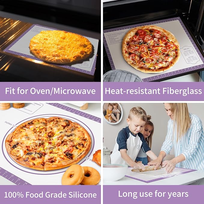Silicone Pastrty Mat for Dough Rolling, Extra Thick Silicone Baking Mat - Image 2