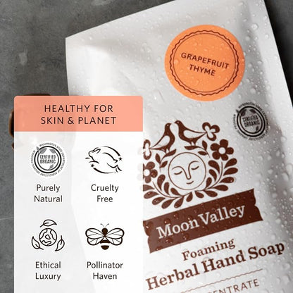 Moon Valley Foaming Hand Soap Refill Pouch, Three-Pack Lemon Rosemary, Mint - Image 4