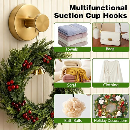 Suction Cup Hooks for Wreaths on Glass, No-Drill Suction Cup Hooks, Wreath - Image 2