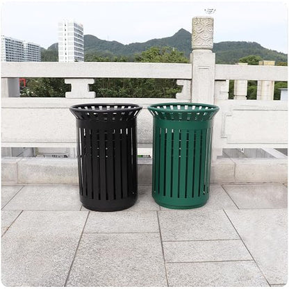 Outdoor Metal Slatted Trash Receptacle, Waste Receptacle，Commercial Trash Cans - Image 6