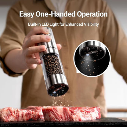 ThermoMaven Electric Salt and Pepper Grinder Set, 110ml Larger Rechargeable - Image 2