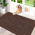 FONEYI Indoor Door Mat 20" x 32", Dirt Trapper Door Mats Non-Slip Entryway Rugs Washable, Absorbent Resist Dirt Welcome Mat, Low Profile Inside Floor Mats for Front Back Door and Entryway, Coffee