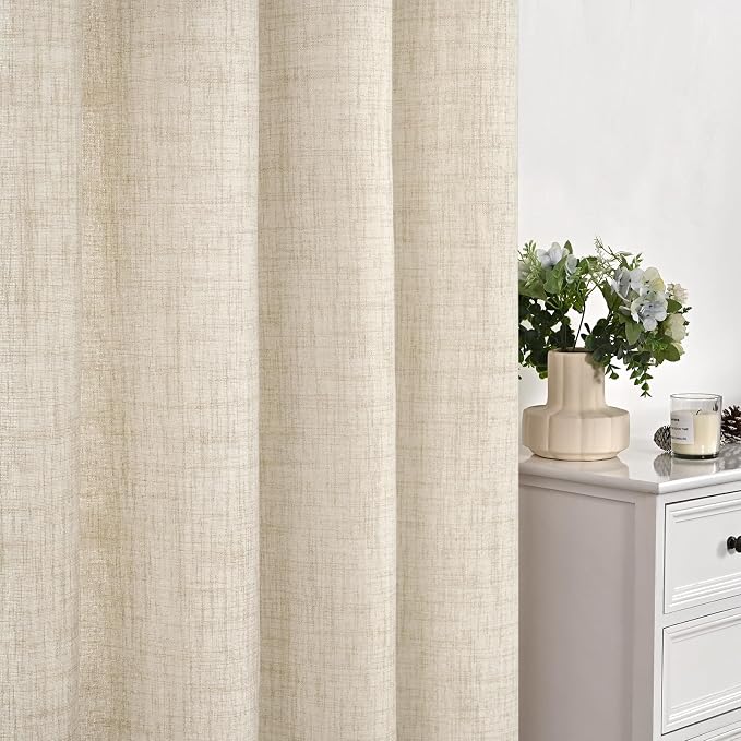 YoungsTex Linen Semi Sheer Curtains 78 Inch Length - Image 7