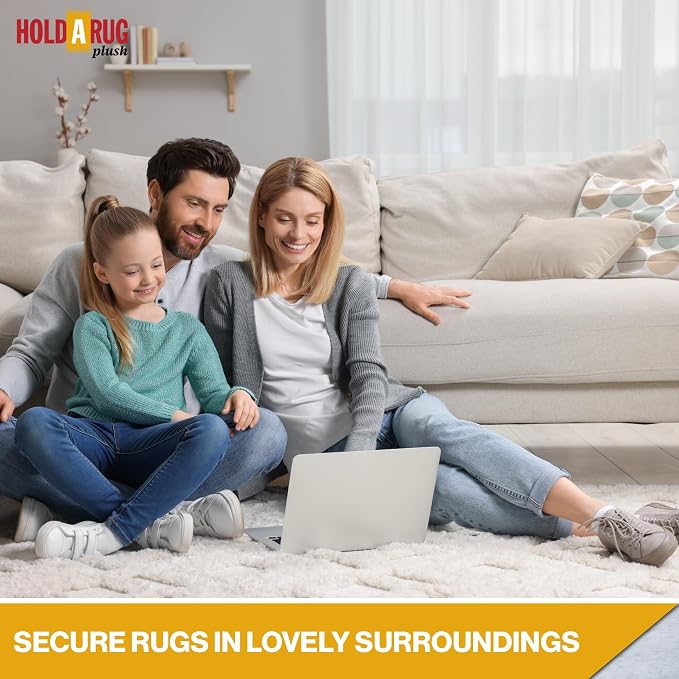 Hold-a-Rug Plush 3' Round Nonskid, Nonslip Rug Pad, Reversible Gripper - Image 5