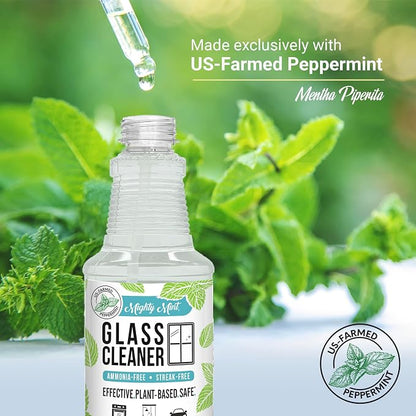 Mighty Mint Glass Cleaner, Ammonia-Free, Streak-Free Spray - Image 5