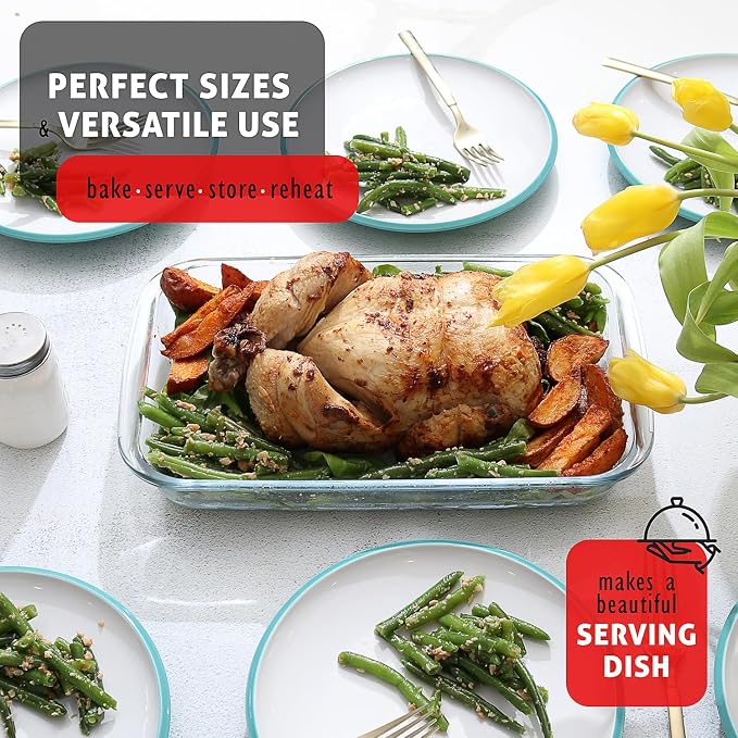 EATEX 8-Piece Deep Glass Casserole Dishes - Image 8