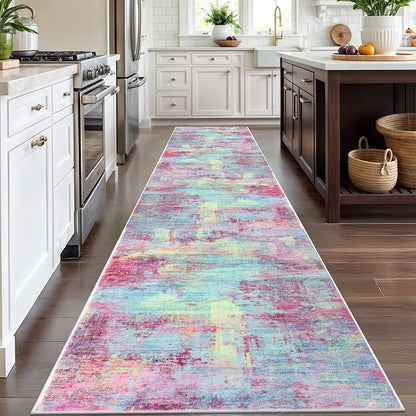 IOHOUZE Abstract Runner Rug 3x12 Ft Washable Runners - Image 2