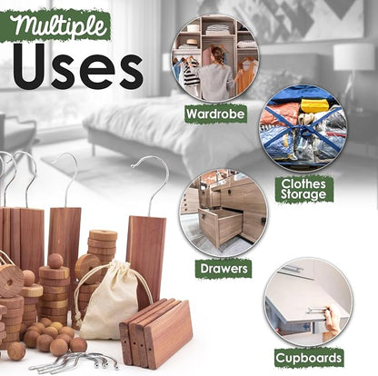 ecoKiwi Cedar Blocks for Clothes Storage Super Bundle Box - Image 6