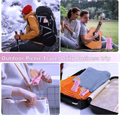 Collapsible Water Bottles,650ml,Leak Proof,Reuseable BPA Free Silicone Foldable Water Bottles,Durable Lightweight for Travel Gym Camping Hiking,Compact Size Portable Sports Water Bottle (Purple)