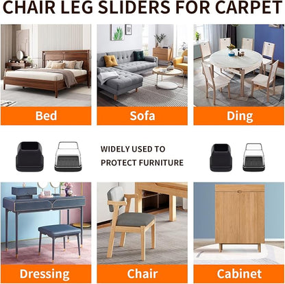 Ezprotekt 24 Pcs Clear Chair Leg Sliders - Image 7