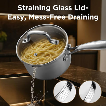Tri-Ply Stainless Steel Sauce Pan - Image 4