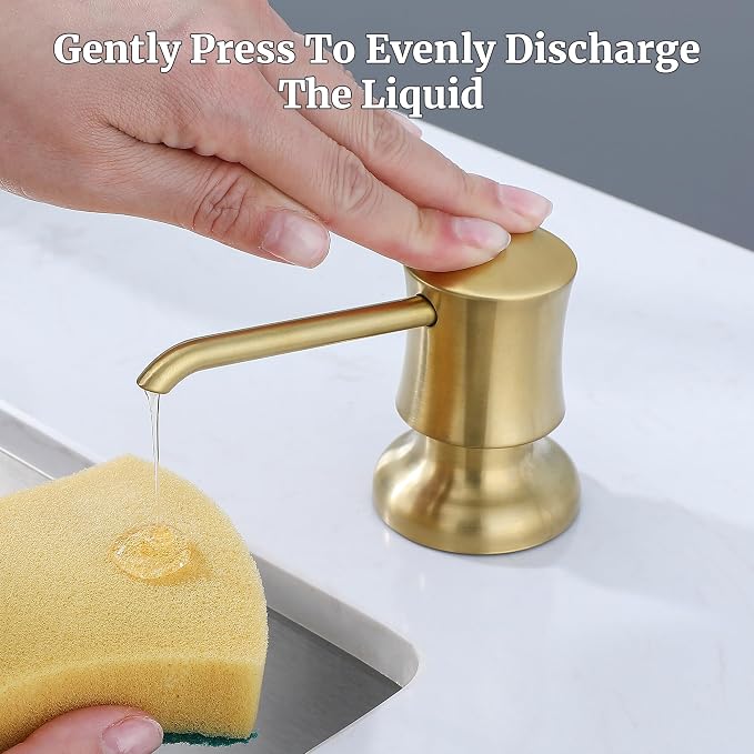 Sink Soap Dispenser for Kitchen Sink Brushed Gold Upgrade - Image 4