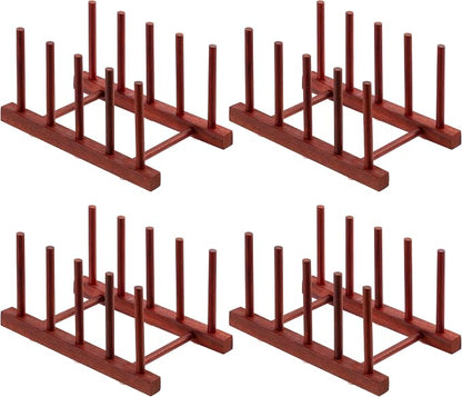 HBlife 4pcs Rosewood Wooden Dish Drying Rack by HBlife