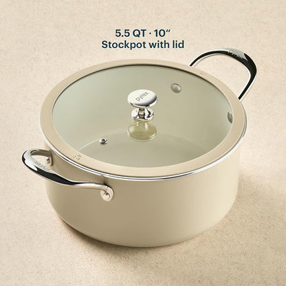 Pyrex 10-Inch Stock Pot Ceramic Cookware - Image 3