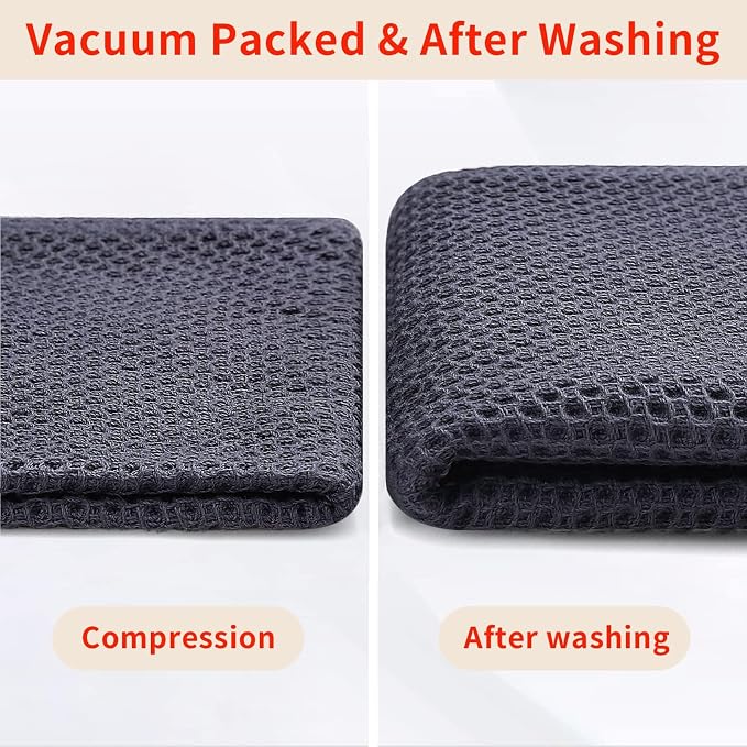 Homaxy 100% Cotton Waffle Weave Kitchen Dish Towels, Ultra Soft Absorbent Quick - Image 7