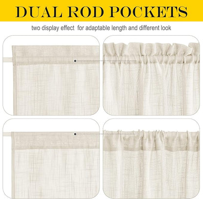 NICETOWN French Door Sheer Curtains - Image 4