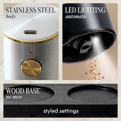 Rechargeable Salt and Pepper Grinder Stainless Steel – Electric Salt and Pepper - Image 5