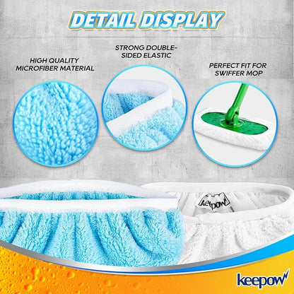 KEEPOW Reusable Microfiber Mop Pads - Image 4