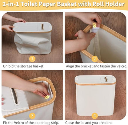 efluky Toilet Paper Storage and Holder 2 in 1, Toilet Paper Storage - Image 7