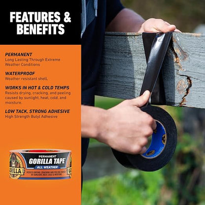 Gorilla All Weather Duct Tape, 1.88" x 25 yd | UV Resistant | Waterproof | - Image 4